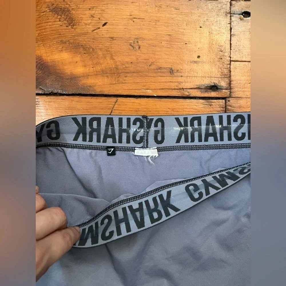 Gymshark Flex High-waisted Intense Steel Fit Leggings in Blue / Charcoal EUC
